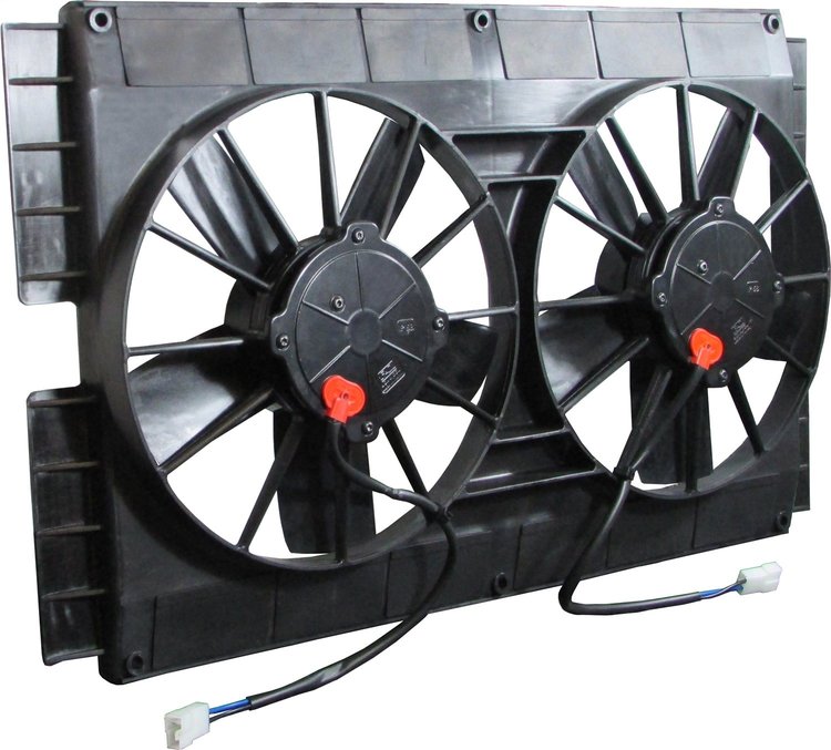 Mach Two Series Electric Cooling Fan, Diameter: 11 in., Type: Dual