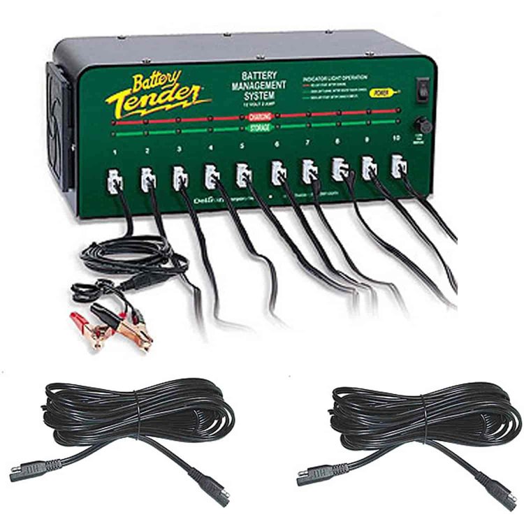 10-Bank Battery Charger and Extension Kit