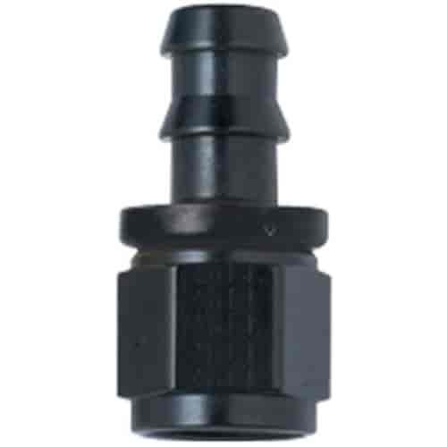 200104-BL Series 8000 Push-Lite Race Hose End Straight -4 AN Black