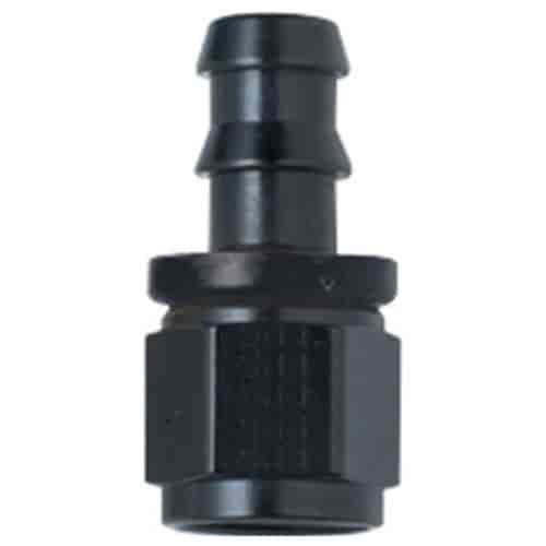 Series 8000 Push-Lite Race Hose End Straight -16 AN Black