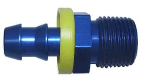 200123-BL Series 8000 Push-Lite NPT X Straight Race Hose End 3/8 in. NPT x -6 AN