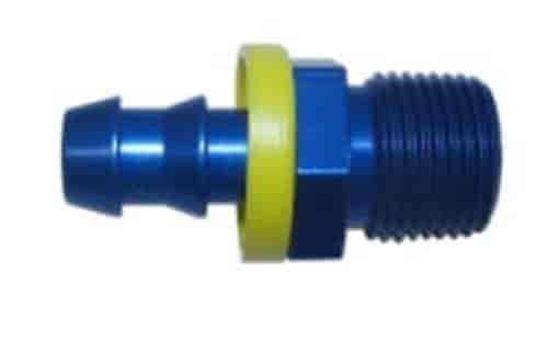 200124 AN Fitting [Series 8000 Push-Lite, -6 AN Hose to 1/2 in. NPT Male Threads, Straight, Blue]