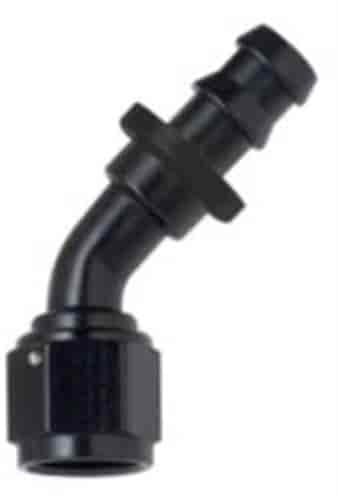 -4 AN Push-lok End 45 Degree [Black]