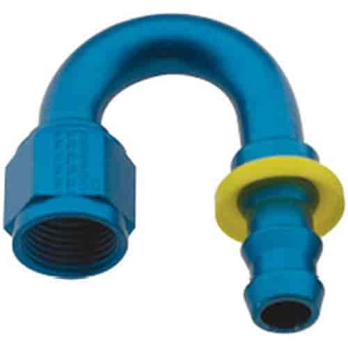 Series 8000 Push-Lite Race Hose End 180-Degree