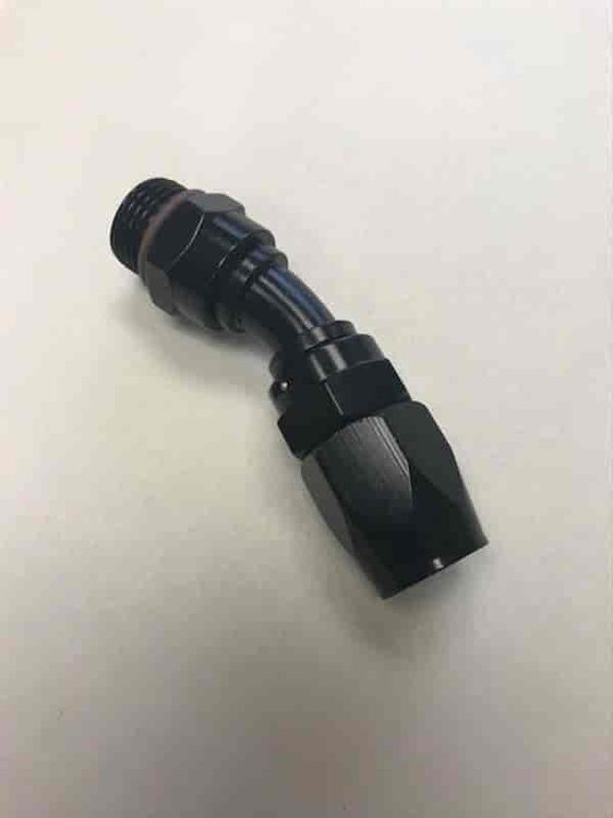 -12 MALE RAD. FITTING X 30 PRO-FLOW HOSE END BLACK