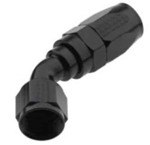 -6 AN Nut x -8 AN Hose 45 Degree Expanding Hose End [Black]