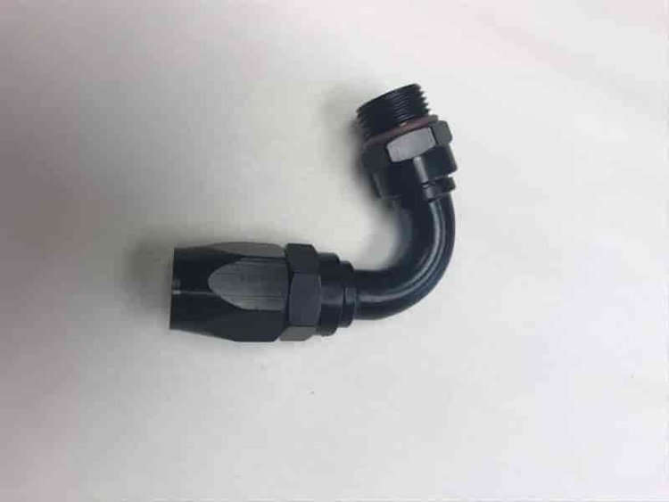-10 MALE RAD FITTING X 120 PRO-FLOW HOSE END BLACK
