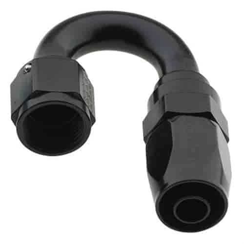 -10 AN Male Radius Fitting x 180 Degree Pro-flow Hose End [Black]