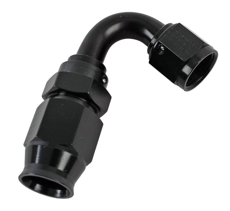 2512012 Hose End [Race-Rite Reusable PTFE, -12 AN Hose to -12 AN Female Threads, 120 Degree, Black]