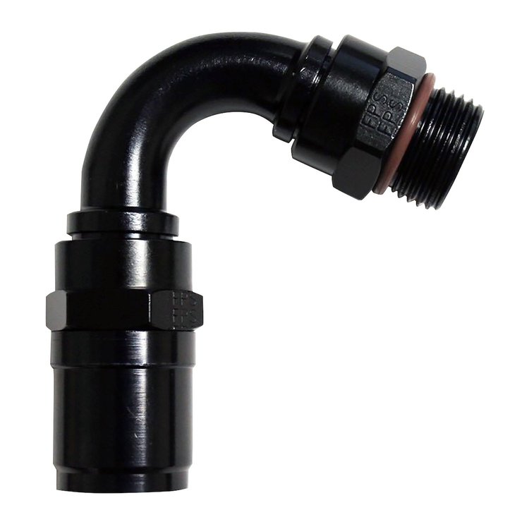 2612010-RAD Hose End [Race-Rite, -10 AN Hose to 7/8 in.-14 Male, 120 Degree, Black]