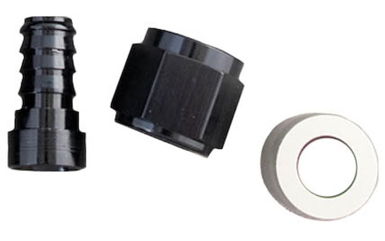 3100106 Straight Sport-Crimp Hose End -6 AN