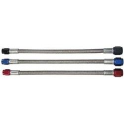 -3 AN x -4 Nut 4AN P.T.F.E. Nitrous Line Assembly, 18 in., Black Nuts