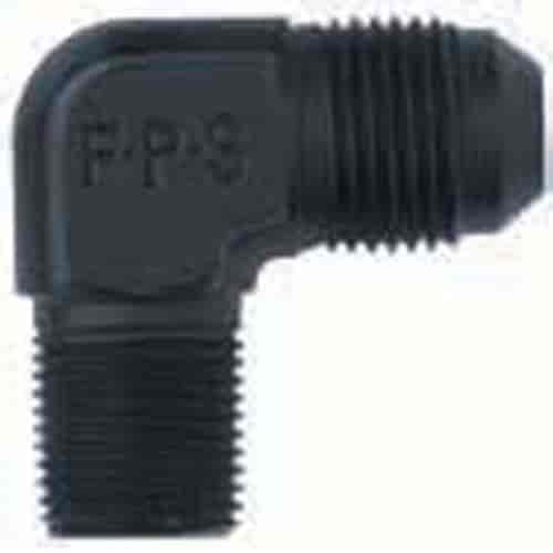 482206-BL Aluminum 90-Degree Adapter -6 x 1/4 NPT Black