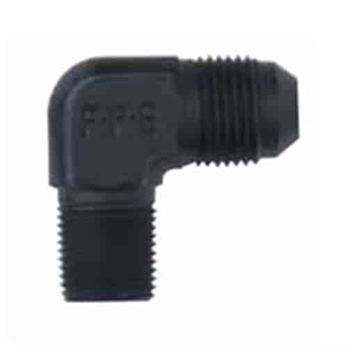 482212-BL Adapter Fitting [-12 AN Male to 3/4 in. NPT Male, 90 Degree, Black]