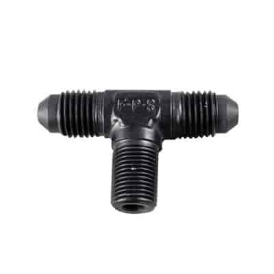 -8 TEE 3/8 MPT ON THE SIDE BLACK