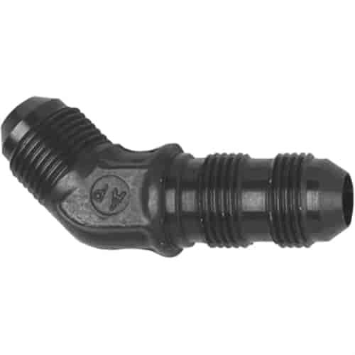 -8 AN x 45 Degree Bulkhead [Black]