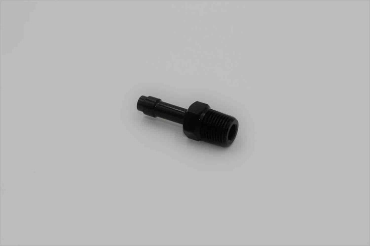 484000BL Adapter Fitting [1/8 in. NPT Male to 1/4 in. hose Barb Hose Barb, Straight, Black]