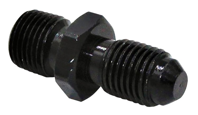 485203-BL DIY Turbo Oil Restrictor Fitting [-3 AN x 1/8 in. NPT, Aluminum, Black]