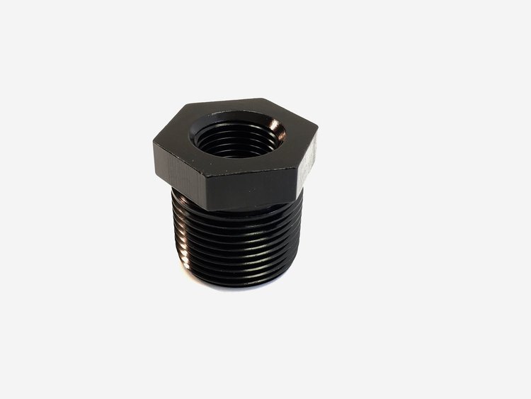 491213-BL Adapter Fitting [1 1/4 in. NPT Male to 3/4 in. NPT Female, Straight, Black]