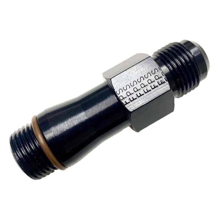 491930-BL Aluminum Oil Pressure Inlet Fitting -10 AN ORB (O-Ring) x -10 AN Flare 3.250 in. Long
