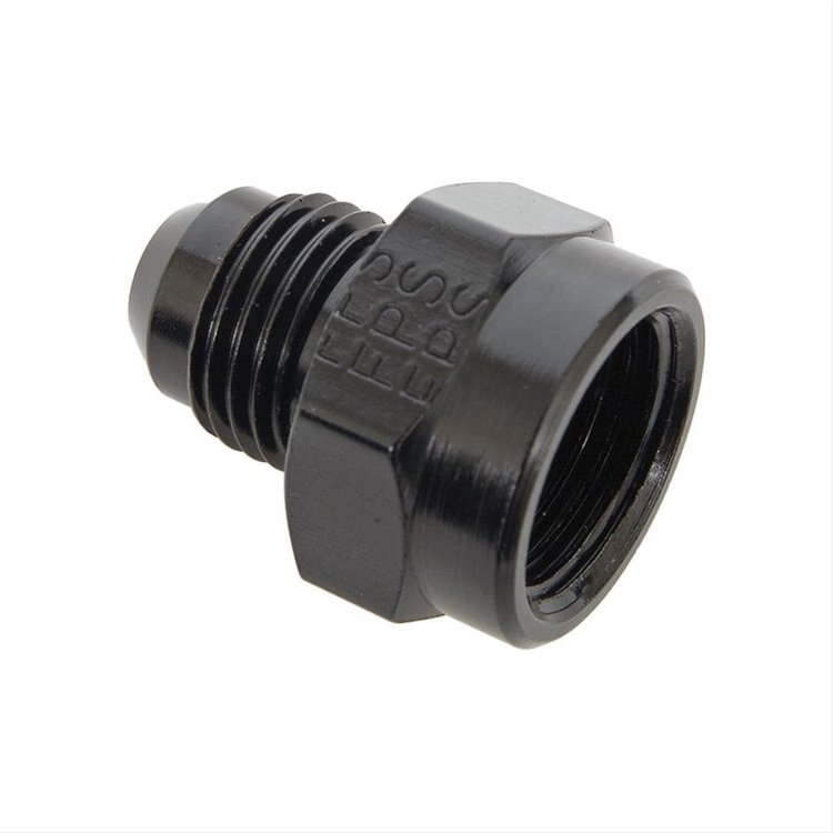 491940-BL Adapter Fitting [-6 AN Male to 1/2 in.-20 Inverted Flare Female Inverted Flare, Straight, Black]