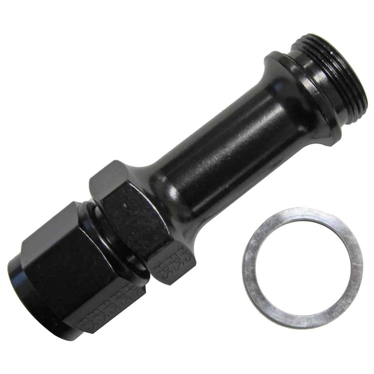 491974-BL 491974BL Carburetor Adapter Fitting -8AN Female x 7/8 in.-20 Male [Black]
