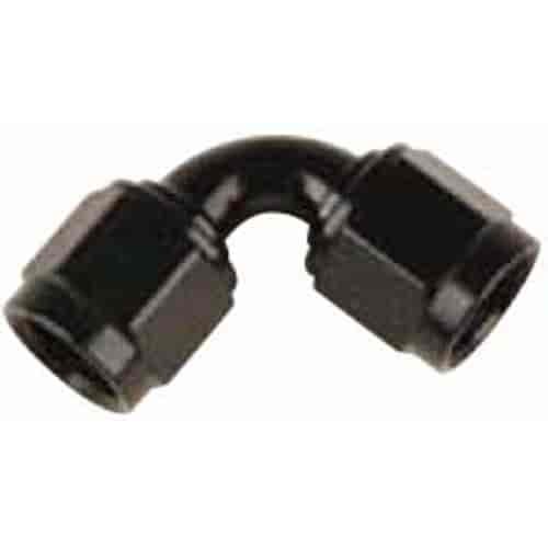 496317-BL Aluminum AN Female - Female 90-Degree Tube Style Adapter - 963 -6AN x 90-Degree