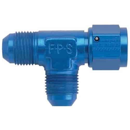 Aluminum Tee Female Swivel On-the-Run - 983 -4AN