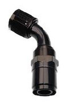 5104508 Hose End [Real Street, -8 AN Hose to -8 AN Female Threads, 45 Degree, Black]