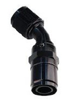 5106006 Hose End [Real Street, -6 AN Hose to -6 AN Female Threads, 60 Degree, Black]