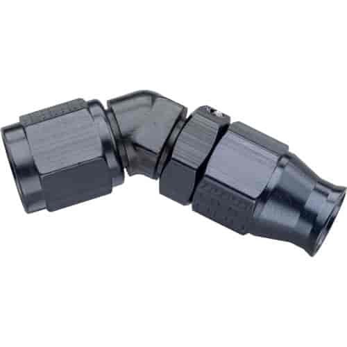 680454-BL AN Fitting [Reusable PTFE, -4 AN, 45 Degree, Black]