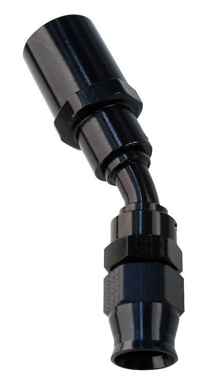683006B-6QD Hose End [Real Street EFI, -6 AN Hose to 3/8 in. Quick-disconnect, 30 Degree, Black]