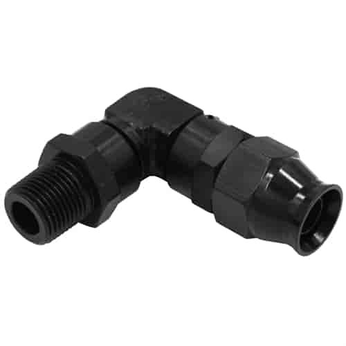 689906-BL Fuel Hose [Real Street Reusable PTFE, -6 AN Hose to 1/4 in. NPT Male Threads, 90 Degree, Black]