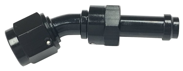 -6 AN x 3/8 30 Degree EZ Street Hose End [Black]