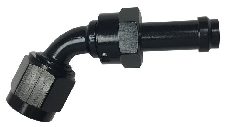 756008-BL Hose [EZ Street, -8 AN Hose to -8 AN Female Threads, 60 Degree, Black]