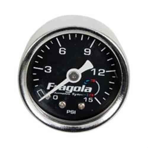 FUEL PRESSURE GAUGE 0-15 PSI DRY