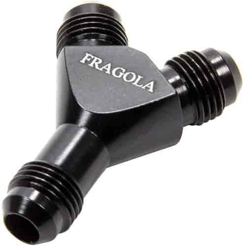 900607-BL Billet Flare to Flare Y-Fitting 6AN Inlet x 4AN Male Outlets
