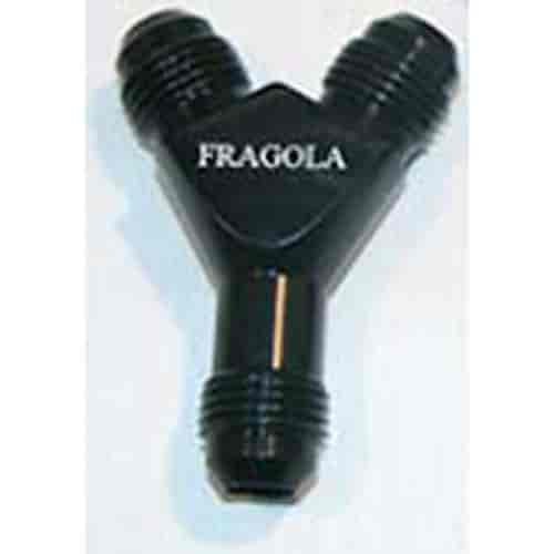 900611-BL Billet Flare to Flare Y-Fitting 10AN Male Inlet x 8AN Male Outlets