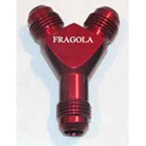 Billet Flare to Flare Y-Fitting 10AN Male Inlet x 8AN Male Outlets