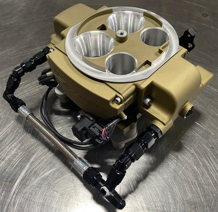 920036-BL EFI Feed Line Kit for Holley Sniper Quadrajet [-6 AN, Stainless Hose]
