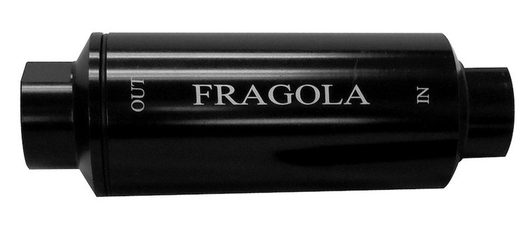 960005BL Inline Fuel Filter [-12 AN Female Inlet and Outlet, Black]