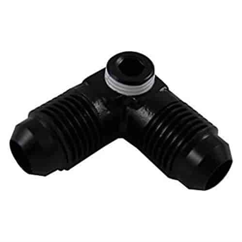 -8 MALE 90 WITH 1/8 FPT PORT BLACK