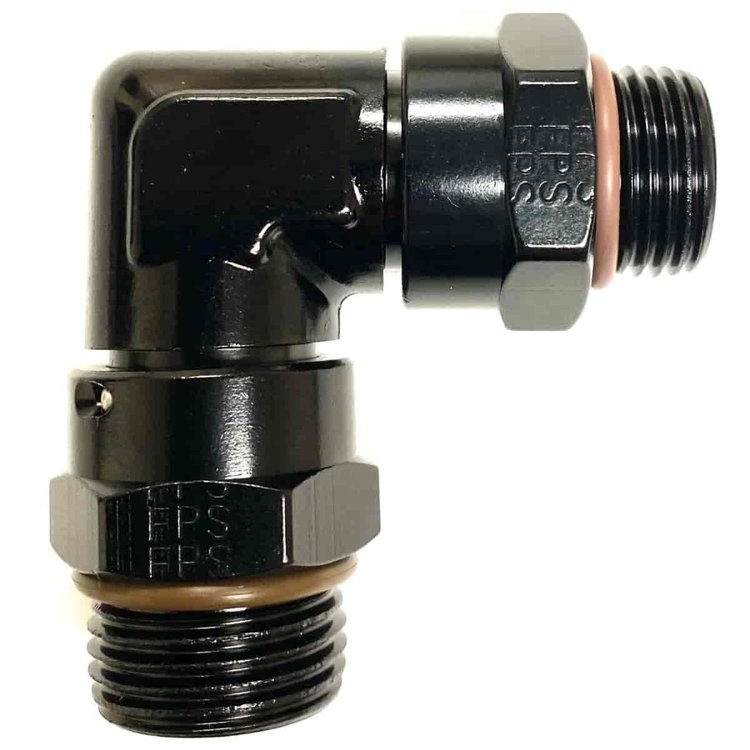 999610BL -16 ORB Male 90 Degree Swivel Adapter