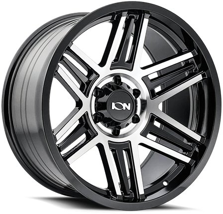 147-2170BM19 ION 147-Series Wheel, Size: 20" x 10", Bolt Pattern: 8 x 170 mm [Finish: Black/Machined]