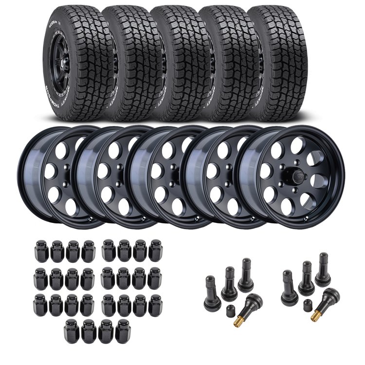 Wheel and Tire Kit for 1987-2006 Jeep Wrangler/1984-2001 Jeep Cherokee