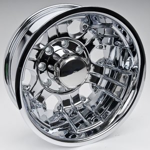 175 Chrome Dually Rear Wheel Size: 16" x 6"