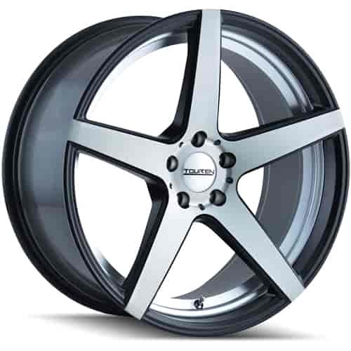 TOUREN TR20 MATTE BLACK/MACHINED FACE/MACHINED UNDERCUT 20X8.5 5-114.3 30mm 72.62mm