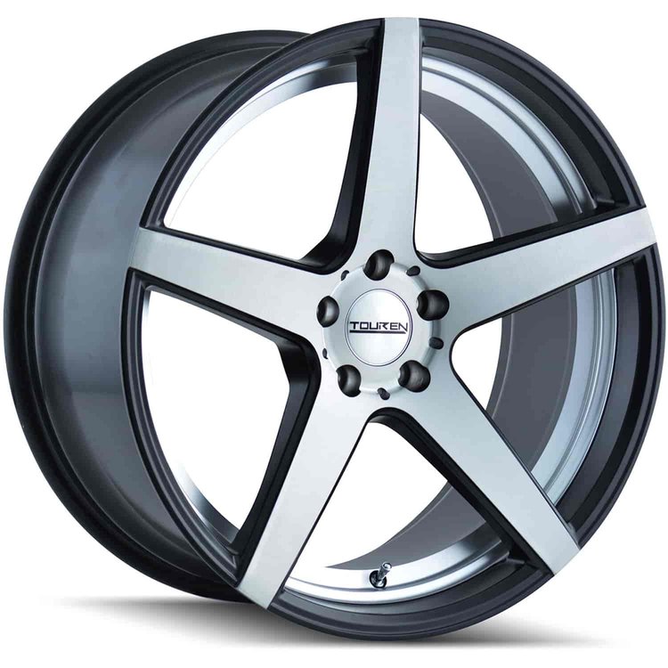 TOUREN TR20 MATTE BLACK/MACHINED FACE/MACHINED UNDERCUT 20X9.5 5-112 35mm 66.56mm