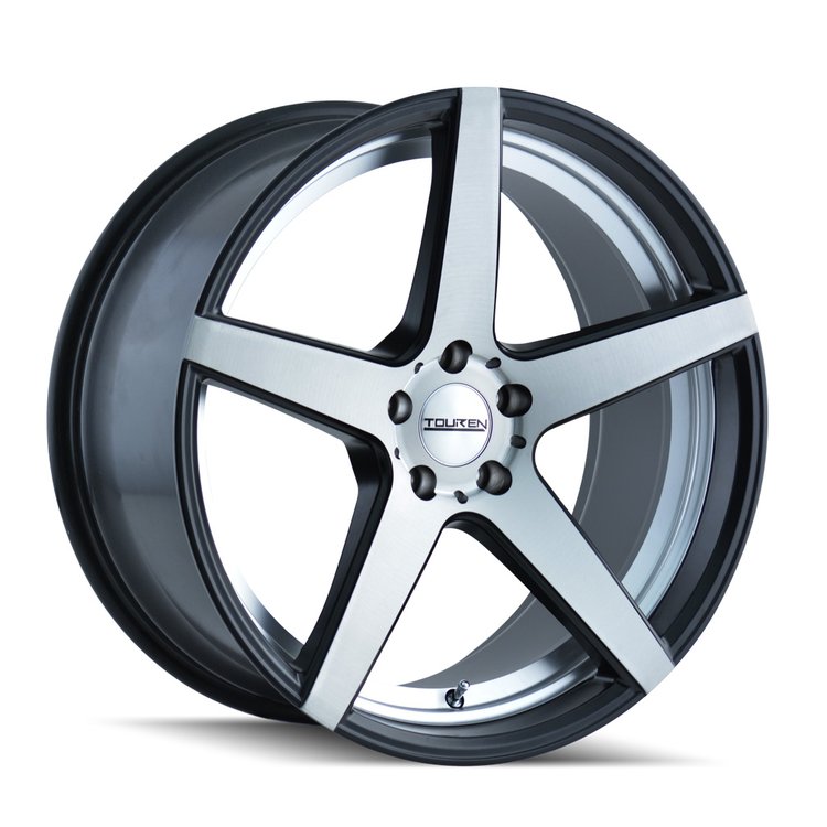 TOUREN 3220 BLACK/MACHINED FACE/MACHINED UNDERCUT 22x8.5 5-120 35mm 74.1mm