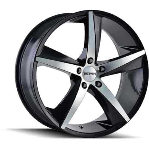 TOUREN 3272 GLOSS BLACK/MACHINED FACE 20x10 5-112 40mm 66.56mm